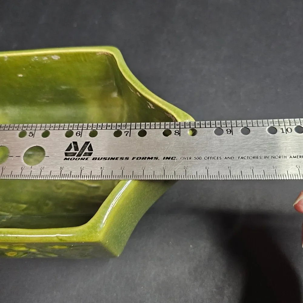 Vtg Haeger Hexagon Flower Pot Green 8.5